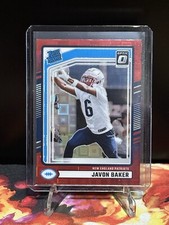2024 Donruss Optic Preview Javon Baker Rated Rookie Red Pandora #353 Patriots