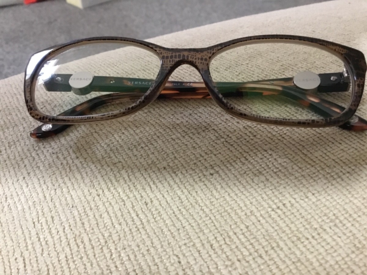 Versace Eyeglasses Women MOD.3164 991 Brown Full Rim Frame 