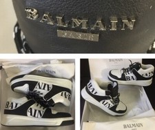 $2000 NEW W/BOX BALMAIN PARIS FONT LOGO SNEAK...