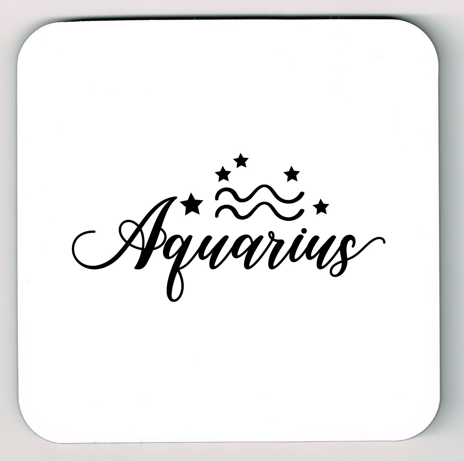 Aquarius Star Sign Coaster, Aquarius Zodiac Coaster, Aquarius Coaster