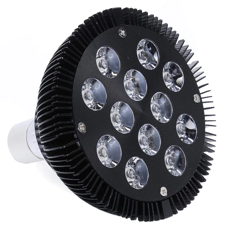 E27 LED Aquarium Spotlight Bulb Full Spectrum Fish Tank Marine Plant Lamp 12-54W - Image 3 of 4