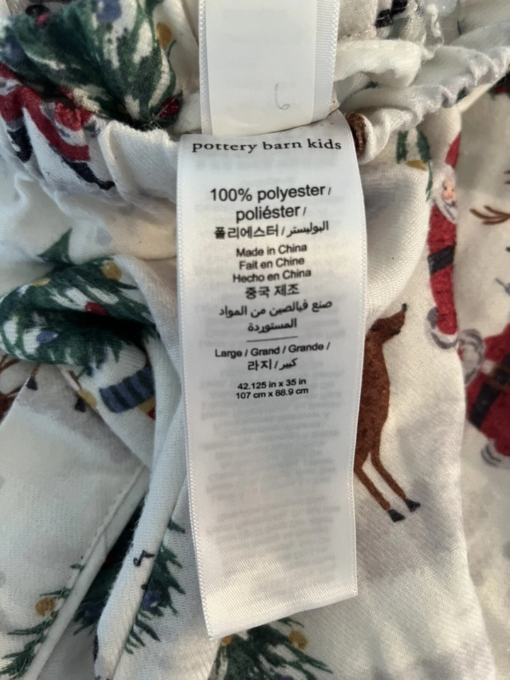 Pantalones de pijama Pottery Barn para niños talla adulto L Navidad Santa cintura elástica Foto 2 de 4