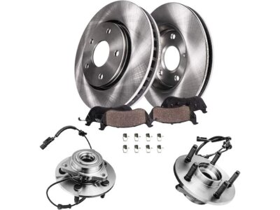 Front Brake Pad and Rotor and Wheel Hub Kit fits Dodge Ram 1500 2006-2009 17DKFG