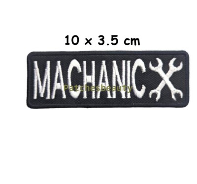 Mechaniker Werkzeug Arbeiter Arbeit neu bestickt Bügelbild Aufnäher Patch Jacke Jeans A50