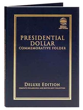 Whitman Coin Folder 82382 Presidential Dollar Commemorative - Deluxe P&D  Book
