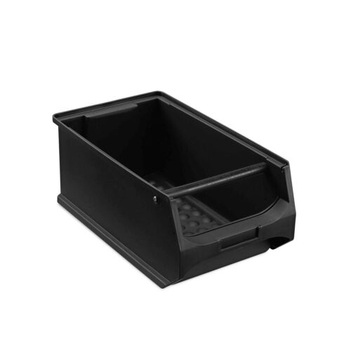 Sichtlagerbox mit Griff Elektronikkasten Kiste Kunststoff schwarz ESD leitfähig - Afbeelding 1 van 4