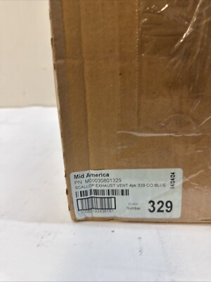 Mid America M00030801329 Scallop Exhaust Vent 4PK 329 CO Blue 