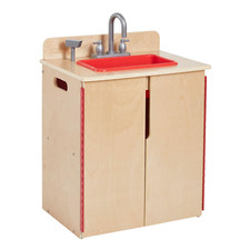 Play Kitchen Sink, Wooden Playset, Natural