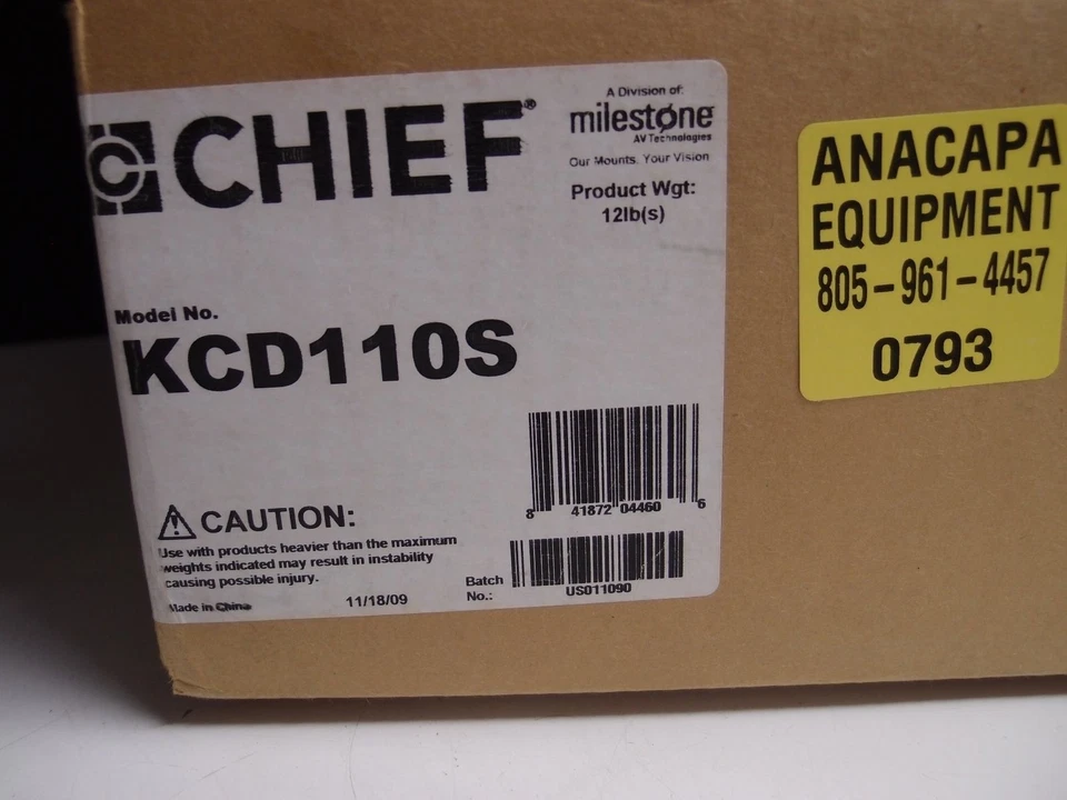 Monitor individual Chief KCD11OS doble brazo articulado montaje en escritorio (793) Foto 3 de 3