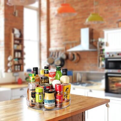 12-Inch Lazy Susan Turntable - Non-Skid Spice Rack Organizer For Kitchen Cabinet & Pantry