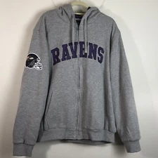 NFL Baltimore Ravens G-III Jacket Full Zip Sweatshirt Hoodie Sz XXL Gray Purple