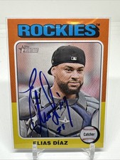 2024 Topps Heritage Signed Elias Diaz #474 Colorado Rockies