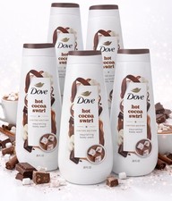 5 Pack Dove Limited Edition Holiday Treat Body Wash- Hot Cocoa Swirl 20 oz