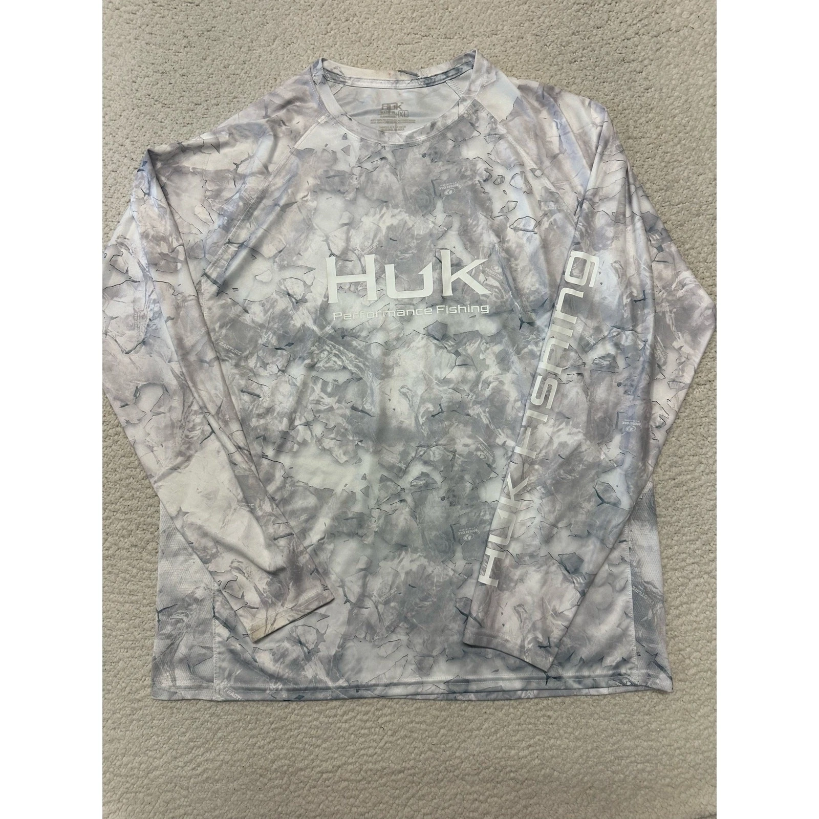 Huk Mossy Oak Pursuit Long Sleeve Fishing Shirt Size XL
