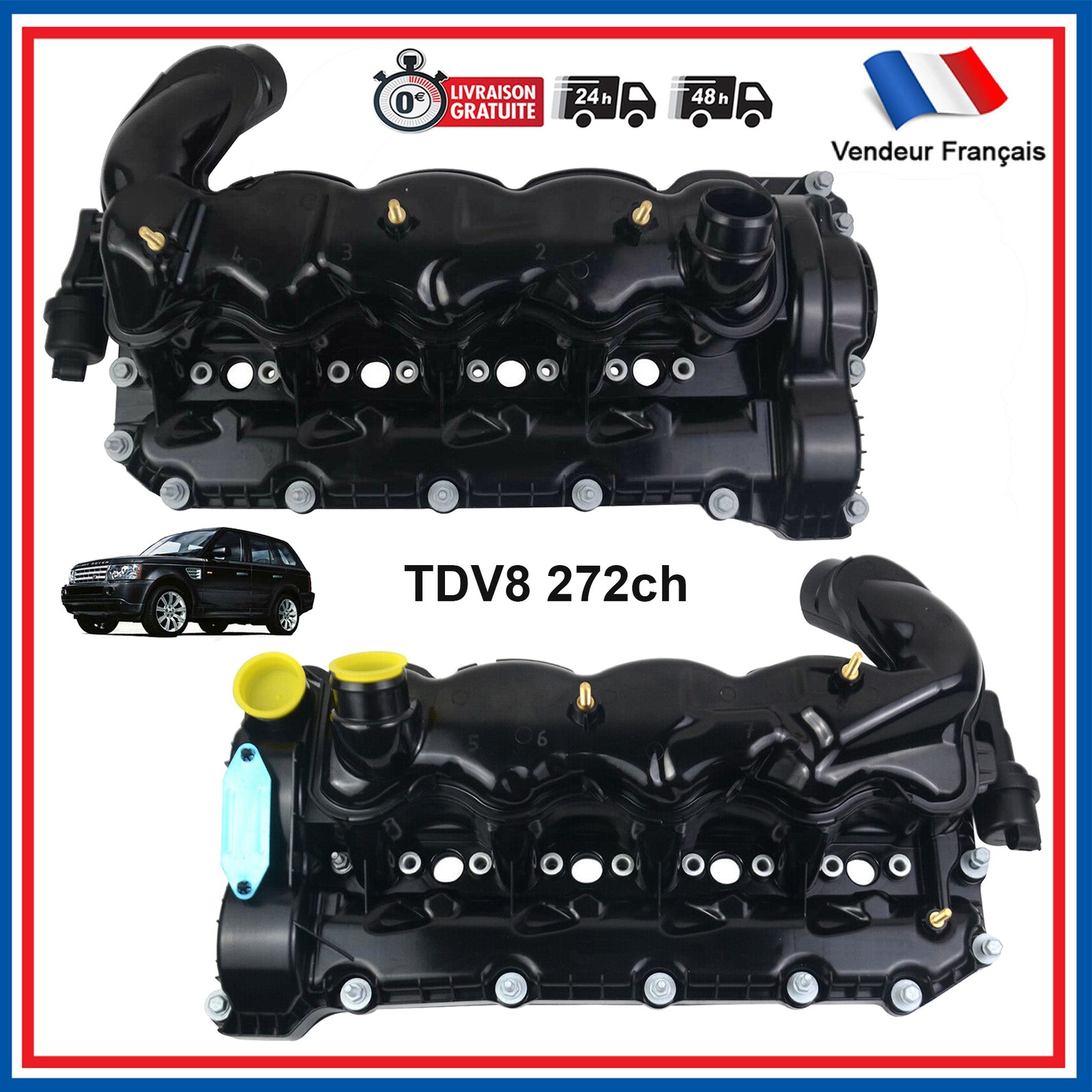 Collecteur d'admission d'air avec joint de couvre-culasse pour Range Rover 3.6 TDV8