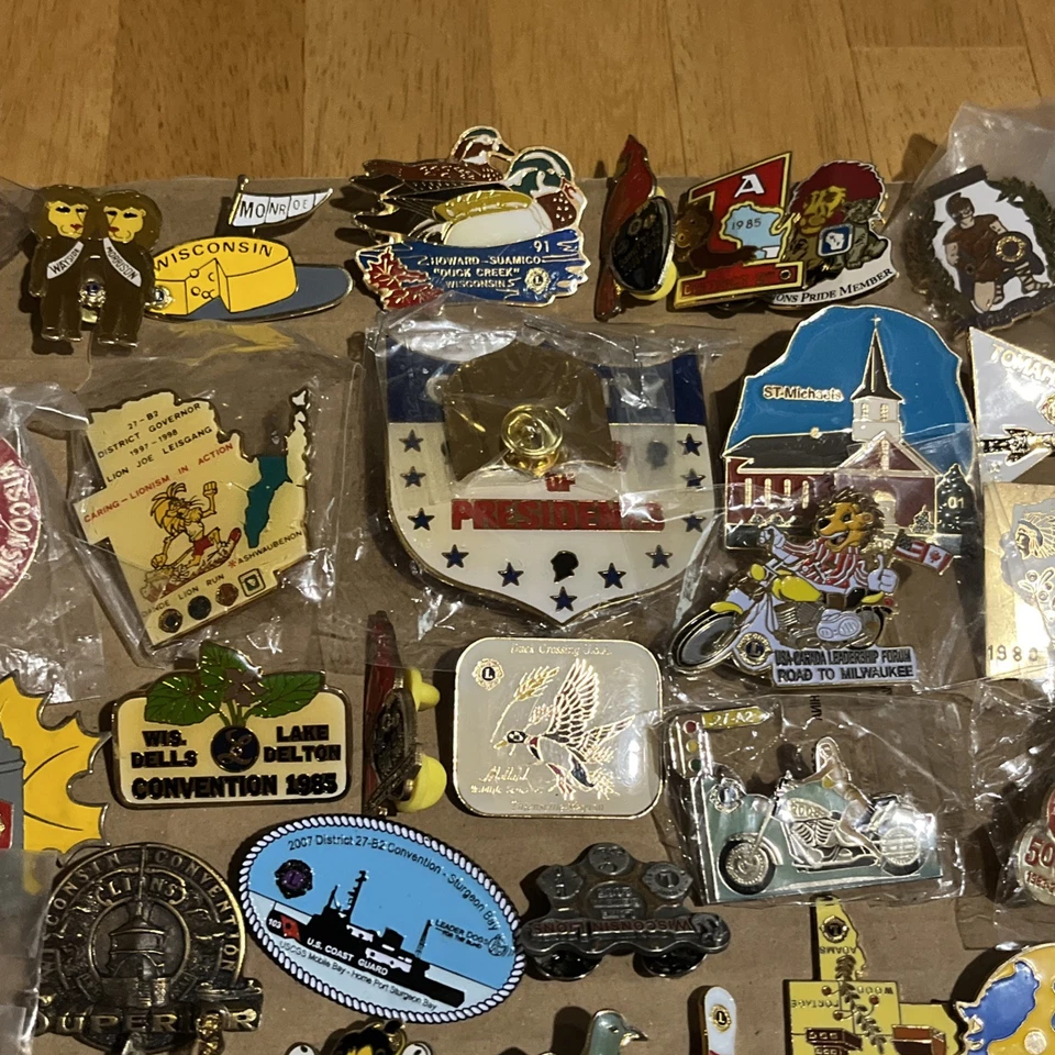 威斯康星州狮子会别针 220 - 20 世纪 70 年代、1980 年代、1990 年代和 2000 年代以上 — 第 3/4 张图片
