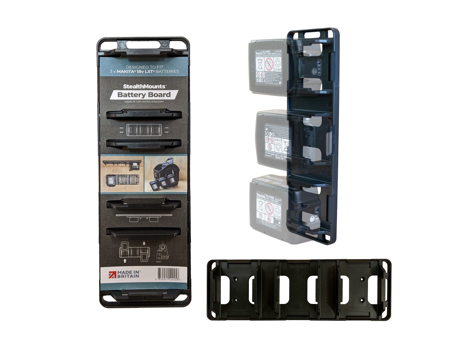 StealthMounts Battery Storage Board for Makita LXT Tool Batteries