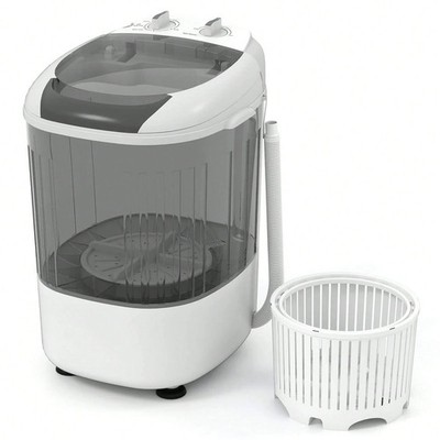 Portable Washing Machine 5.5lb Mini Washer Spin Dryer Dorm RV Apartment Blue