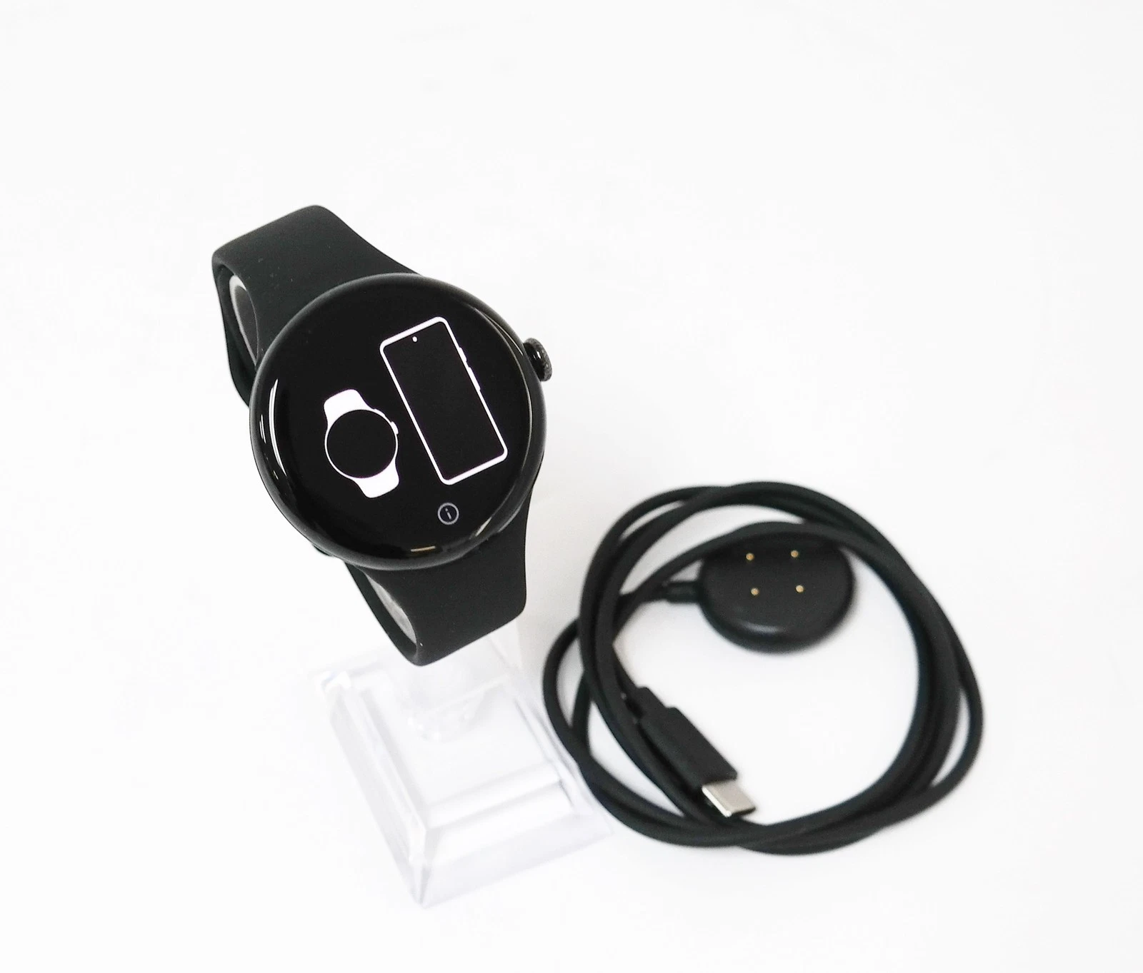 Google Pixel Watch 3 LTE 45mm Matte Black Obsidian Band GA05773-US