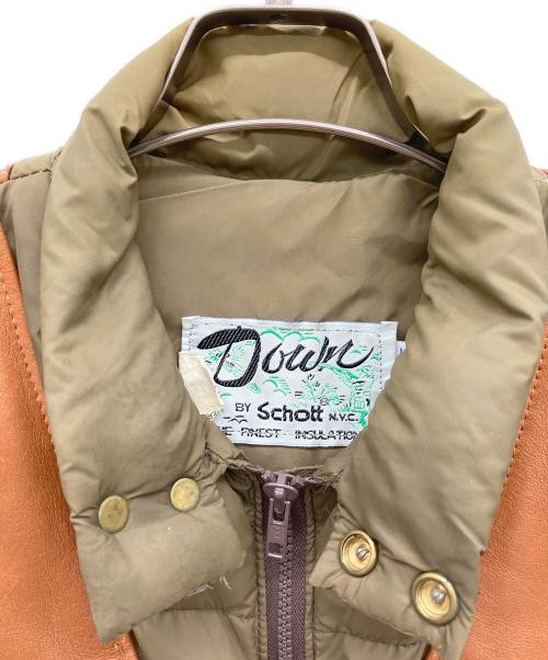 Schott leather vest down jacket Men - image 4