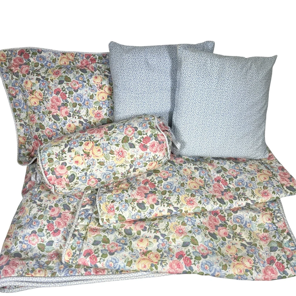Conjunto de Capa de Edredom Vintage Laura Ashley Sycamore Quartet Floral 7 Peças Tamanho Completo - Imagem 3 de 4