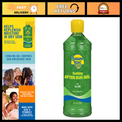 Soothing Aloe After Sun Gel, 8oz - Sunburn Relief & Moisturizing Care (12 Pack)