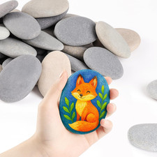 Rocks for Painting 40 PCS Bulk 3.3-4.5 Inch, Large River Rocks for Painting, Roc