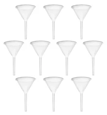 EISCO 10PK Filter Funnels, 2.6" - Polyethylene Plastic - Transparent 