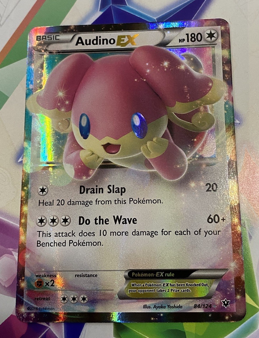 Pokémon TCG Audino EX Fates Collide Ultra Rare Holo Card 84/124 NM Condition