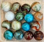 16 MINT Jabo Marbles from the "Kokomo" Contract Run 04-06-2010.  Lot 0192 — photo 8