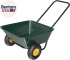 2 Wheel Wheelbarrow, Plastic and Steel Wheel Barrel, 330Lbs Capacity Garden Cart