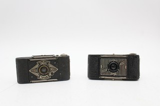 Macchina fotografica a pellicola F x2 vintage Ensign Midget sub miniatura incl modello 22. Non testato