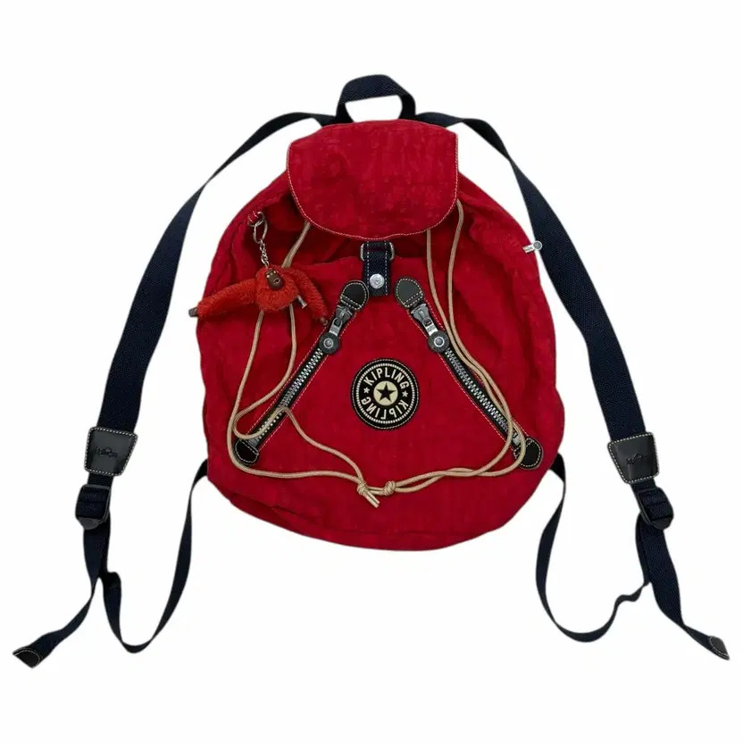 Kipling Vintage Red Drawstring Backpack - image 1