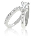 Princess Baguette Wedding Ring Set Size 7 — photo 3