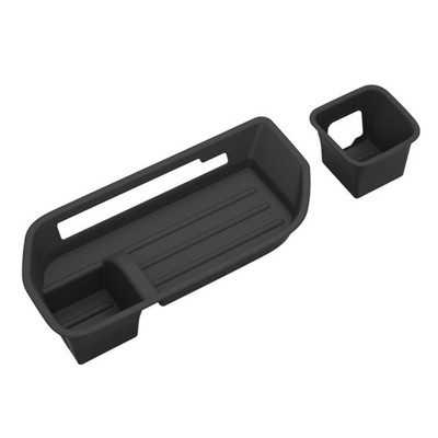 Small Car Storage Solution Rubber Storage Box And Beverage Insert Set not Slip