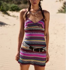 Urban Outfitters Knit Mini Dress Boho Tribal Pattern Coachella Dress Size Small