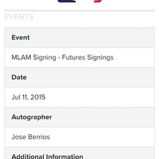 Jose Berrios MLB Autographed Baseball with Hologram - Toronto