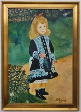No.: 1066 oil painting artwork with frame picture oil painting child portrait girl