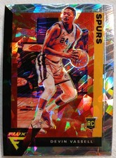 2020-21 Flux Basketball Silver Holo Devin Vassell Rookie RC San Antonio Spurs 