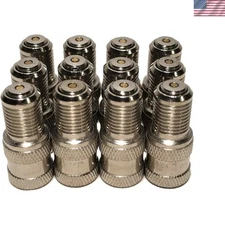 Set of 12 Flow Through Valve Stem Caps for Trucks and RVs - Durable & Reliable