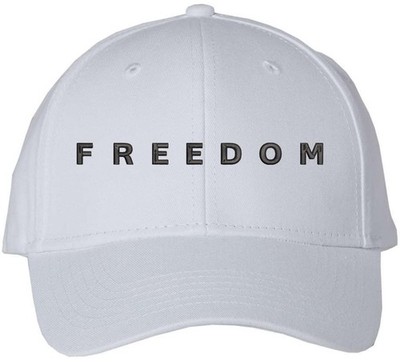 Freedom Embroidered Baseball Cap Charlie Kirk Last Moment Hat Inspired White