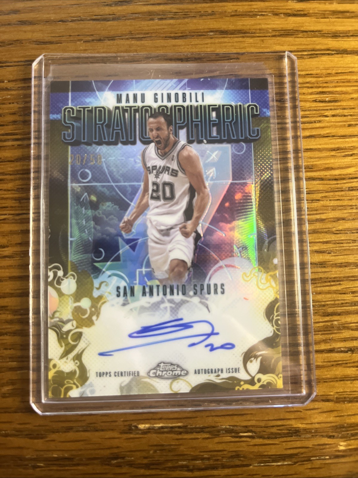 2025-26 Topps Chrome - Stratospheric Signatures Manu Ginobili Gold 20/50 Jersey#