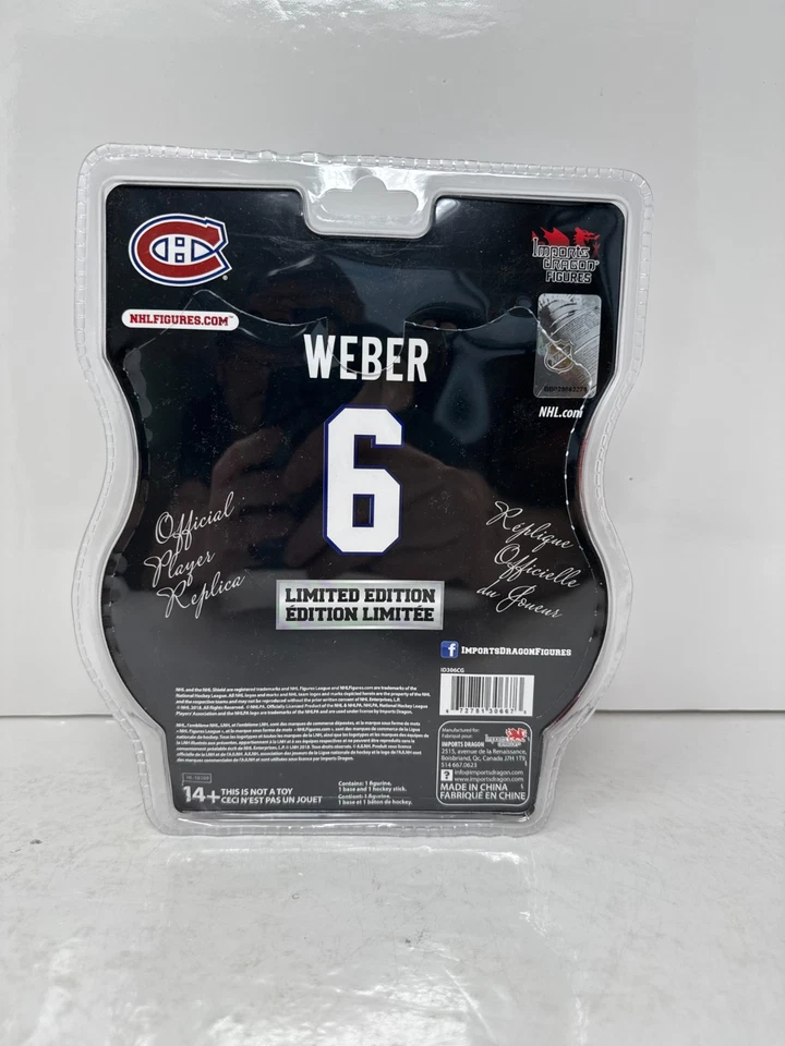 Figura Imports Dragon NHL Shea Weber Montreal Canadiens Edición Limitada Foto 4 de 4