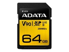 ADATA Premier ONE 64GB SDXC Class 10 UHS-II 290MB/s 260 ASDX64GUII3CL10-C