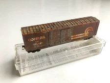 N Scale Micro-Trains Conrail 50' HAND-WEATHERED Boxcar (MTL 37010)
