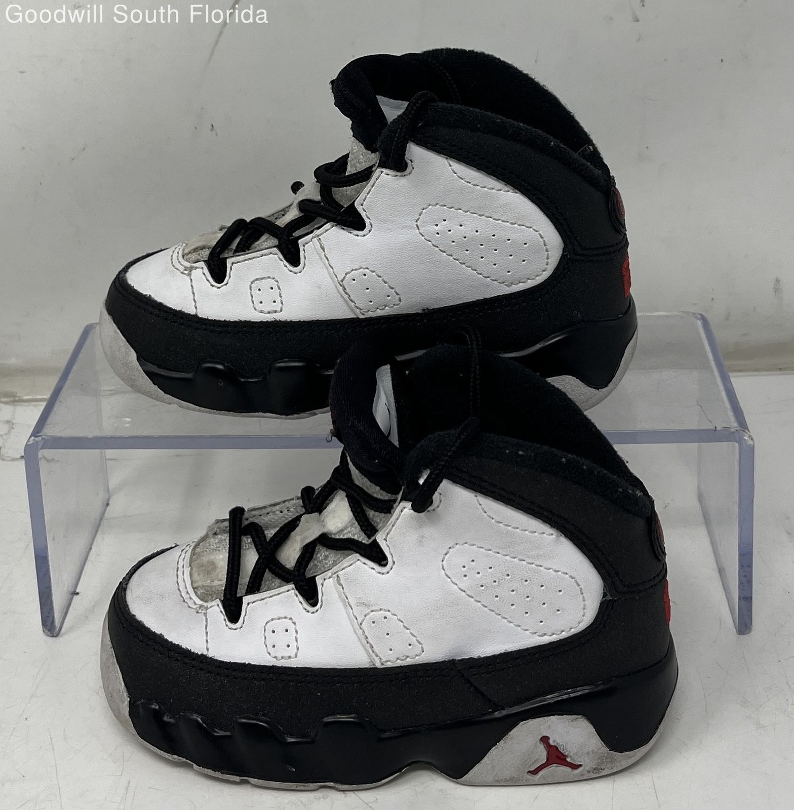 Nike Kids Air Jordan 9 Retro 401812-112 Black White Sneaker Shoes Size 7C