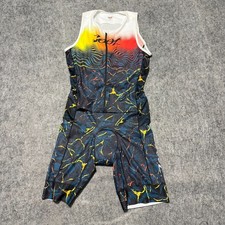 Zoot Ltd Triathlon Aero Sleeveless Full Zip Racesuit Size XL Koa Design Trisuit