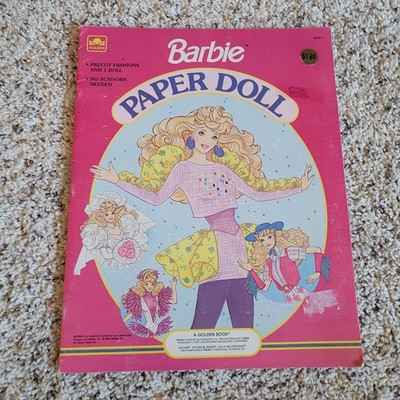 VTG Barbie Paper Doll Book Golden Book 1990 Mattel Press-Out Fashions Doll NEW