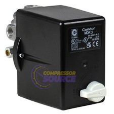 Condor MDR3/11 105-135 PSI 4 Port Pressure Switch Adjustable Overload 1/4" FNPT
