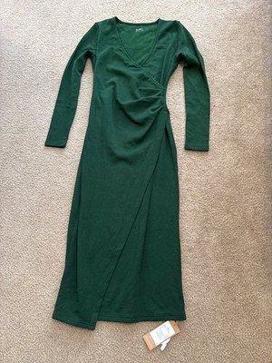 green emerald velvet dress Girls Long Sleeve Cotton Jersey Dress